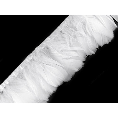 Prýmek - husí peří 6-11 cm bílá 1 m