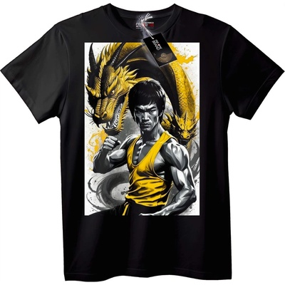 NOONEBRAND Тениска Брус Лий Дракон - 7XL, Black