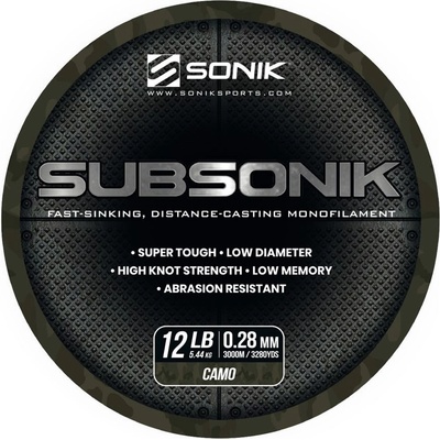 Sonik Subsonik Camo 3000 m 0,28 mm – Zboží Mobilmania