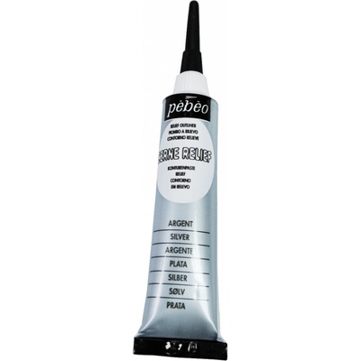Pébéo Vitrail Kontúra na sklo 20 ml Silver