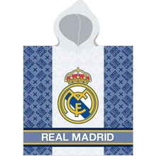 Carbotex dětské pončo fotbalová osuška s kapucí FC Real Madrid motiv 1902 60 x 120 cm