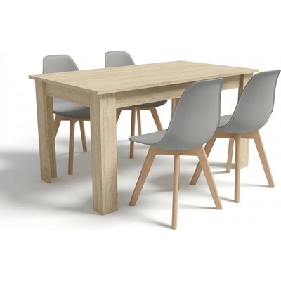 Textilomanie stůl Umeko + židle Kito 1 + 4 – Zboží Mobilmania