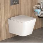 Inter Ceramic ТОАЛЕТНА ЧИНИЯ icc5135mw slim seat rimless ОКАЧЕНА БЯЛ МАТ (icc5135mw)