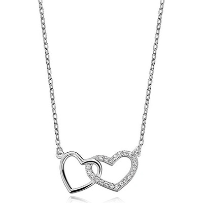 Olivie Strieborná retiazka spojená srdce 3595