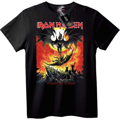 NOONEBRAND Тениска Iron Maiden Полетът на Икар - L, White