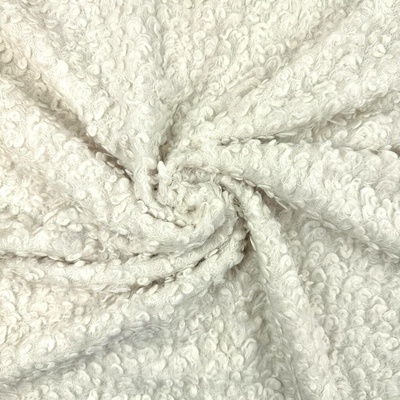 Kabátovina Curly Boucle - Máslová světlá