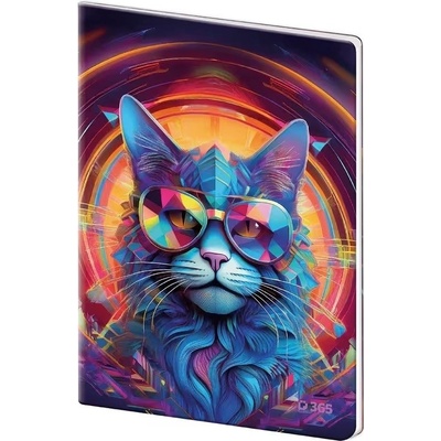 Stil sešit 544 A5 linka plastové desky Cat Kočka