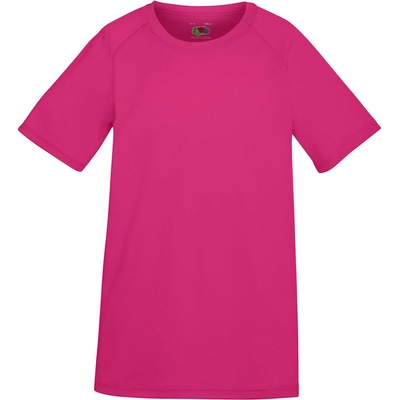 Fruit od the Loom Performance tričko detské s krátkym rukávom tmavo ružové