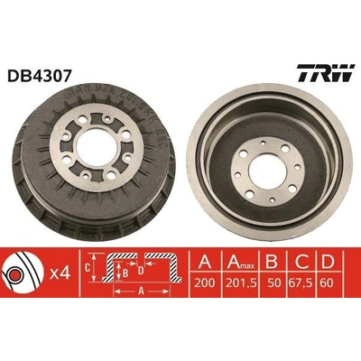 Brzdový buben TRW DB4307