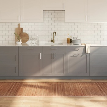 Image 1 of vidaXL Килим, правоъгълен, натурален, 80x1000 см, бамбук (376931)