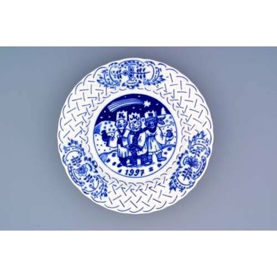 Cibulák Tanier Výročný 1997 reliéfny závesný 18cm Originálny Český Porcelán Du