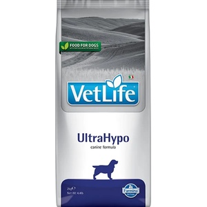 Vet Life UltraHypo - диета с хидролизирани протеини за кучета с хранителни алергии 2kg