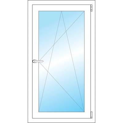OKNA HNED Plastové okno 60x109 cm (600x1090 mm) bílé otevíravé a sklopné pravé