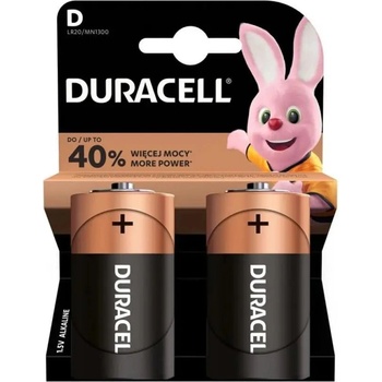 Duracell Алкална батерия duracell lr20 d /2 бр. в опаковка/ 1.5v (dur-ba-lr20-basic)