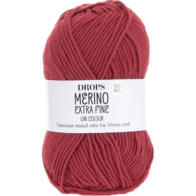 Příze DROPS Merino Extra Fine uni color 32 - tmavá růžová