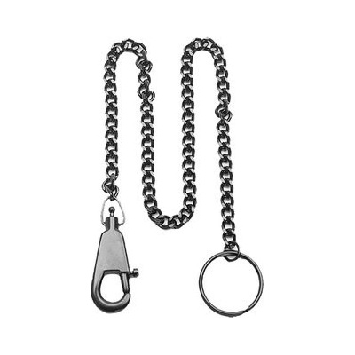 MIL TEC Přívěsek na klíče Řetízek s karabinkou 40cm ČERNÝ – Zboží Dáma