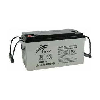 Ritar power Оловна батерия RITAR RA12-80, AGM 12 V / 80 Ah, 350 / 167 / 182 mm, Терминал F11 (M6), RITAR-RA12-80