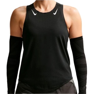 Nike Дамски потник с широка презрамка Nike Women's AeroSwift Dri-FIT ADV Running Singlet Running shirt - Black / White (916-7161-0214)