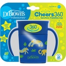 Dr Brown´s hrnček cheers 360° Jungle modrý 1×200 ml pitie bez kvapiek a rozlievania