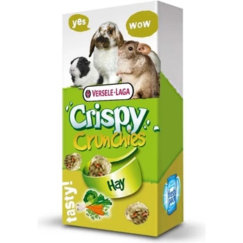 Versele-Laga - Crispy Crunchies Hay - Деликатесно лакомство с билки и сено, за морски свинчета, мини зайчета и чинчили - опаковка 75 гр