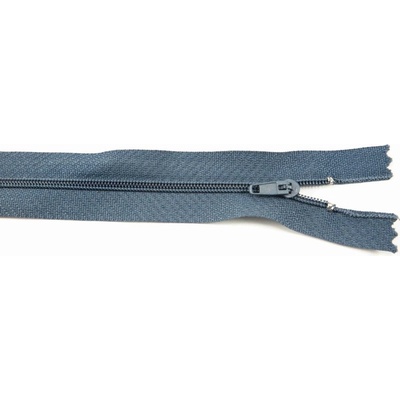 Nedeliteľný jemný plastový špirálový zips (veľkosť číslo 3) rôzne farby - dĺžka 12 cm - 60 cm 18 cm tmavá šedá