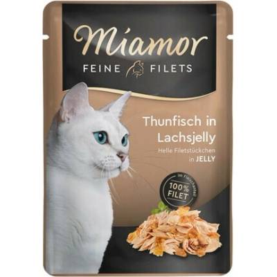 MIAMOR Feline Filets Maškrta s tuniakom a lososom v želé 6×100 g