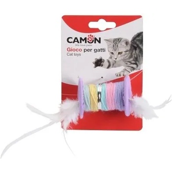 Image 1 of Camon coloured spool with feather - цветна мaкара с пера 5 см