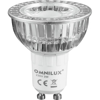 Omnilux LED žárovka 230V GU-10 1x3W COB LED 6000K studená bílá