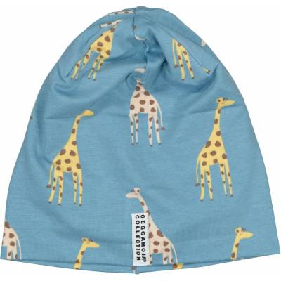 Detská bambusová čiapka Geggamoja modrá Blue Giraffe