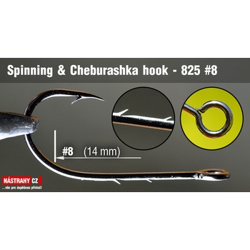 REDBASS Spinning & Cheburashka hooks 825 Sickle vel.8 25 ks