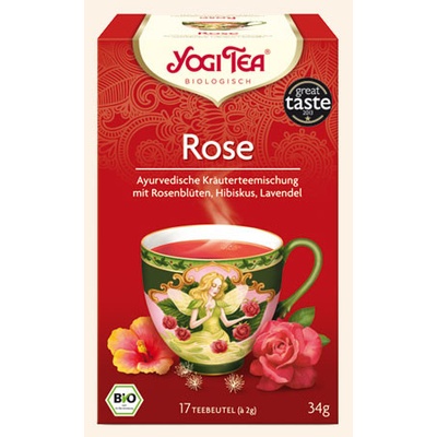 YOGI TEA BIO ajurvédský čaj Růže 17 x 1,8 g