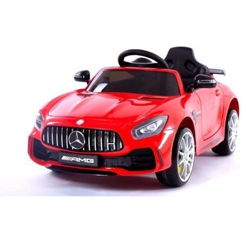 Beneo elektrické autíčko Mercedes Benz GTR 12V 24 GHz dálkové ovládání odpružení otvíravé dveře měkké EVA kola kožené sedadlo červená