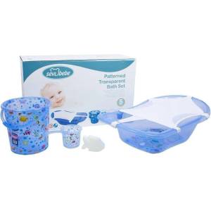 Sevibaby Комплект за къпане 5 части с морски животни Цвят Син (137 - 1)