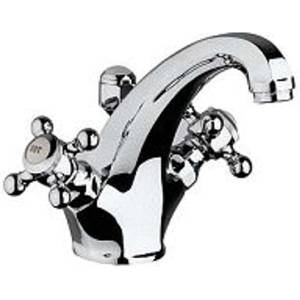 Kludi Adlon - Смесител за умивалник с два крана, със сифон, хром 510100520 (510100520)
