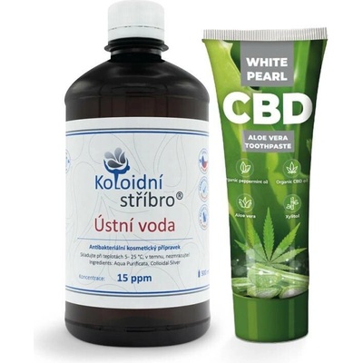 Koloidní stříbro 500 ml + Zubní pasta CBD Aloe Vera