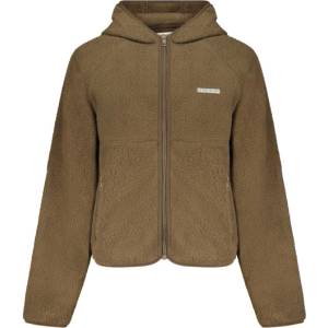 Guess jeans Дамски суичър с цип guess jeans, Размер l, Цвят Кафяво (w5bq20k1042_mag1y7)