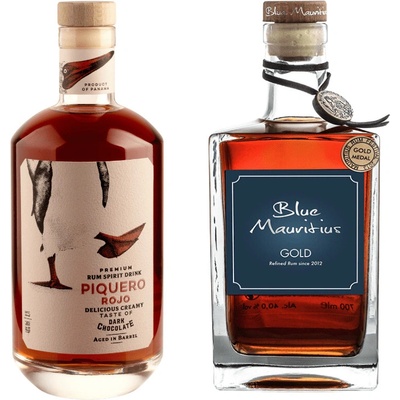 Piquero Rojo 40% 0,7 l a Blue Mauritius Gold Rum 40% 0,7 l (set)