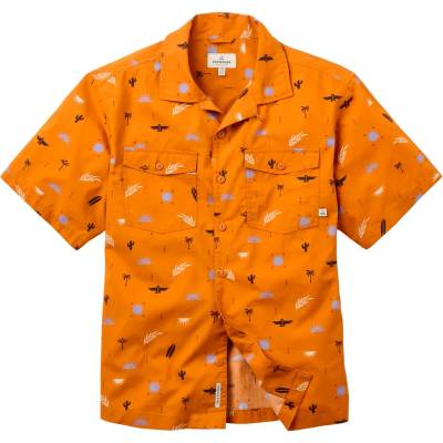 Passenger Мъжка риза с копчета Passenger Acreage Organic Cotton Shirt - Sundial Retro Orange (033-3110-0213)