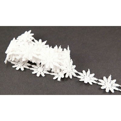 Vzdušná čipka - smotanová - šírka 2,5 cm