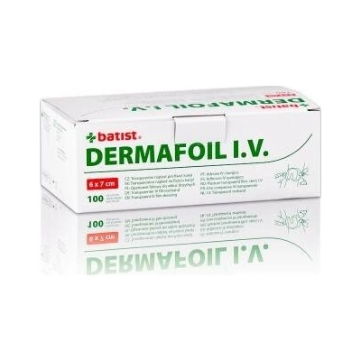 Dermafoil transparentní náplast 6 x 7 cm x I.V.sterilní 100 ks