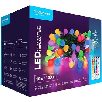 Modee Lighting LED vianočná reťaz 100 LED 10m multicolor bobule