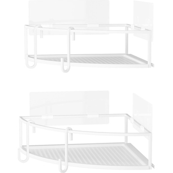 Umbra Ъглови рафтове за душ Cubiko бели 2 бр (1018616-660)