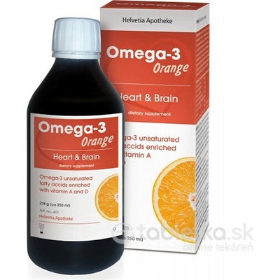 Helvetia Apotheke Omega-3 Orange Rybí Olej 250 ml