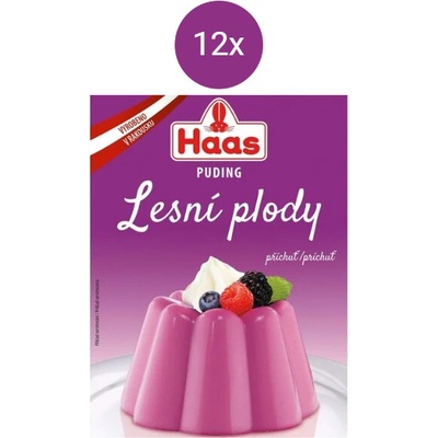 HAAS puding s příchutí lesní plody 12x37g