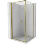 Mexen Exo-F сгъваема душ кабина 100 x 100 см, прозрачна, златна - 816-100-100-50-00 (816-100-100-50-00)