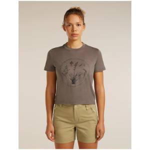 Icebreaker Merino 150 Tech Lite SS Crop Tee Seed Story Размер: M / Цвят: светлокафяв