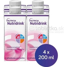 Nutridrink Juice Style s jahodovou príchuťou 4 x 200 ml