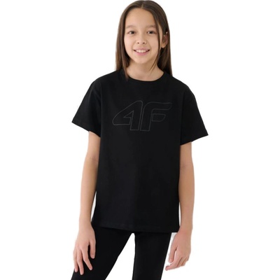 4F JUNIOR TSHIRT F2333 20S DEEP BLACK Černá 2025