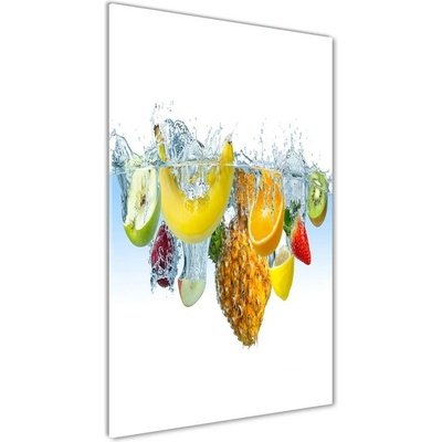 Vertikálny foto obraz fotografie na skle Ovocie pod vodou 50x100 cm