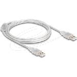 Delock Кабел Delock USB-A мъжко - USB-A мъжко 1.5 m, прозрачен (DELOCK-83888) - cybertrade